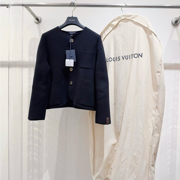 Louis Vuitton Jackets & Blazers - ❌sold❌Authentic Louis Vuitton Navy Textured Jacket